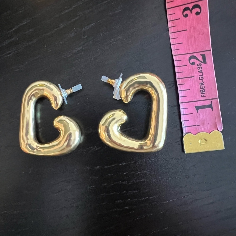 J.CREW Heart hoop earrings - Picture 5 of 12